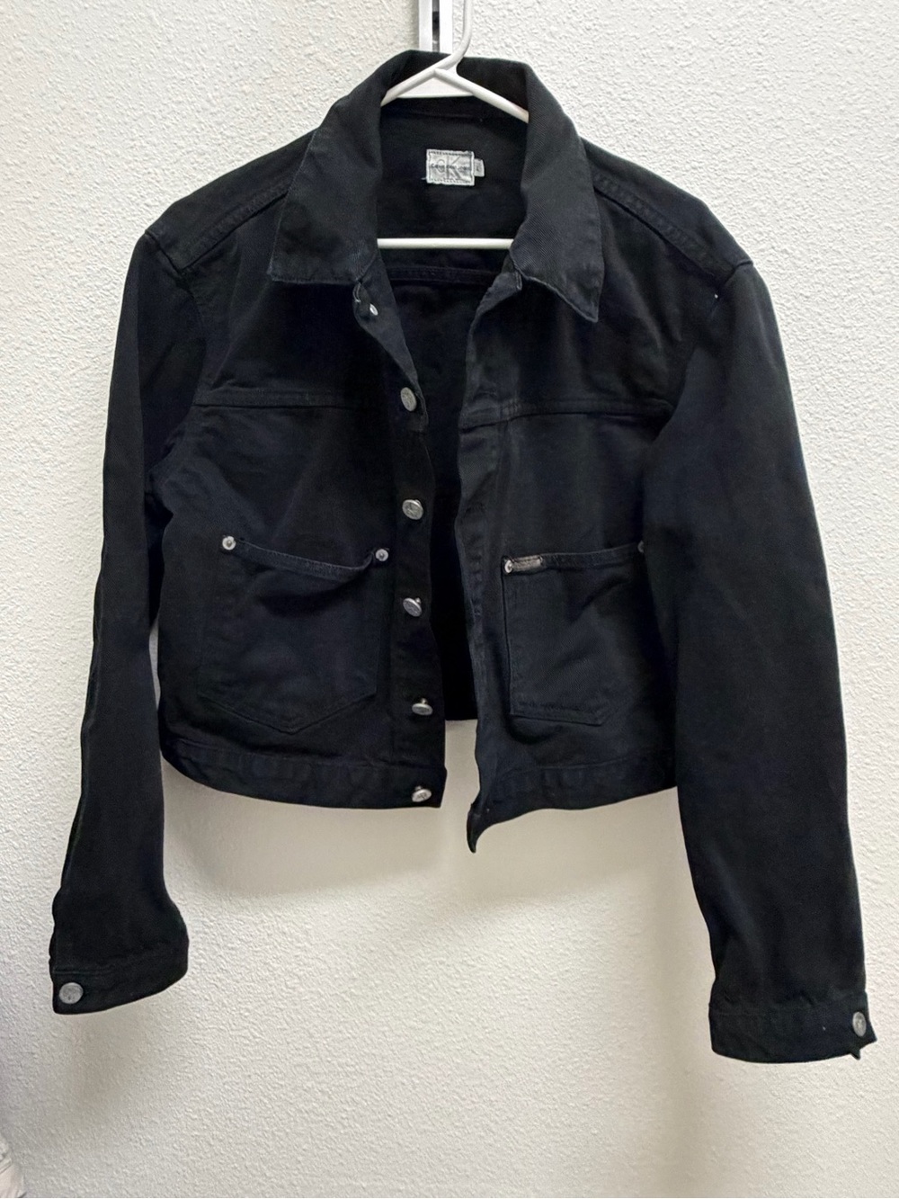 VTG Calvin Klein Jeans Black Cropped Denim Jacket
